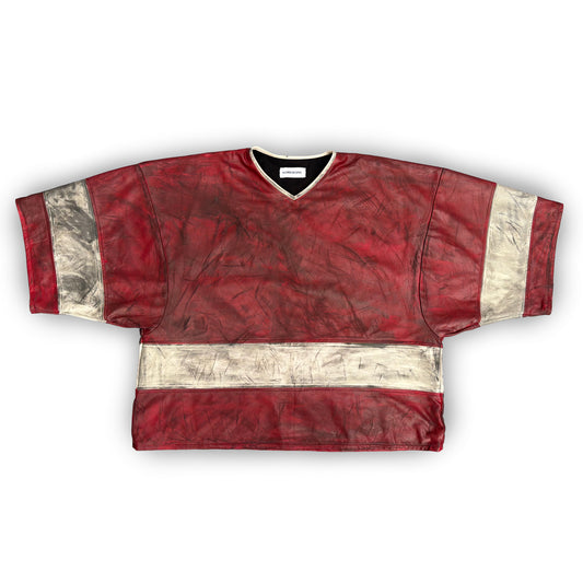 RED LEATHER JERSEY