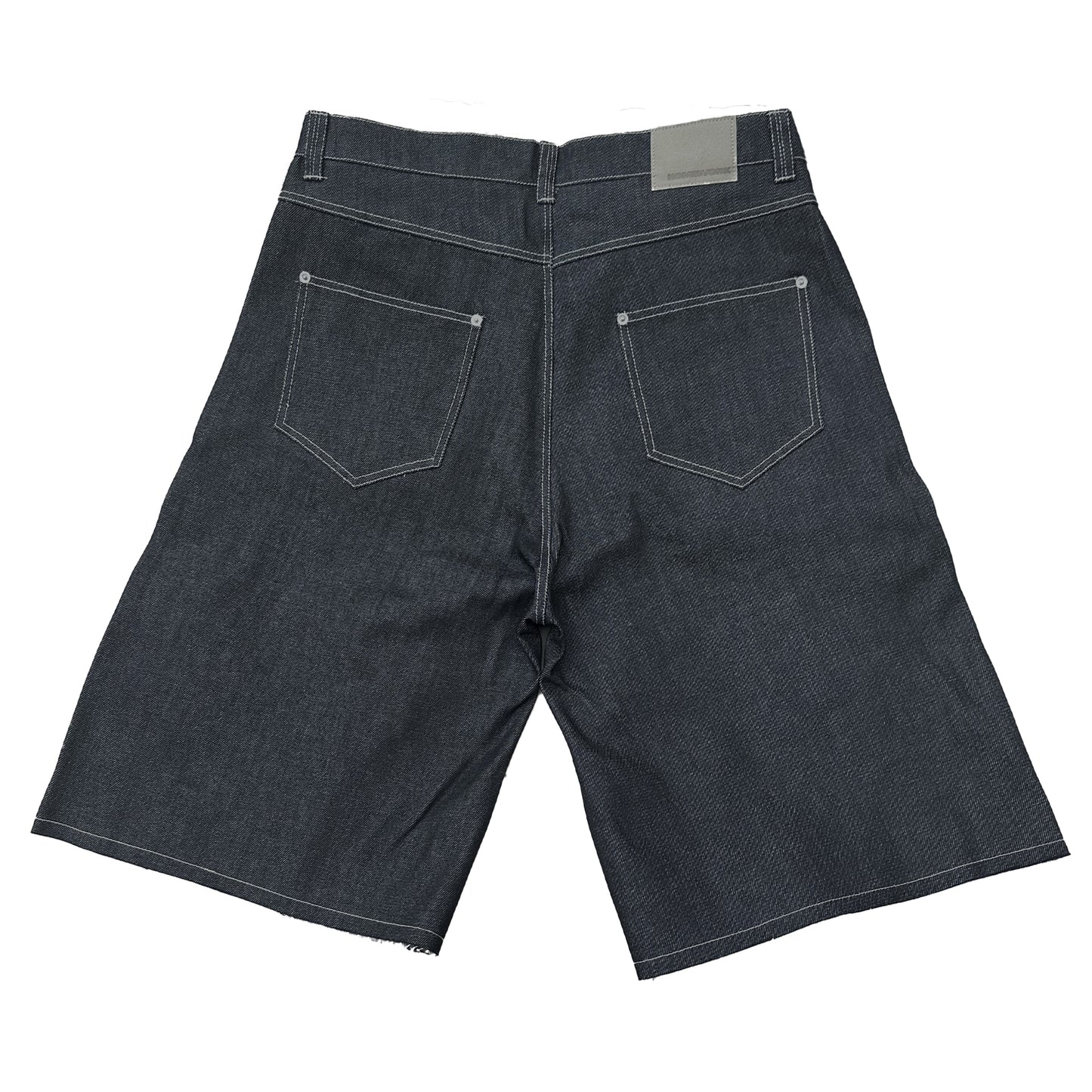 RAW DENIM ABSTRACT SHORTS BLACK